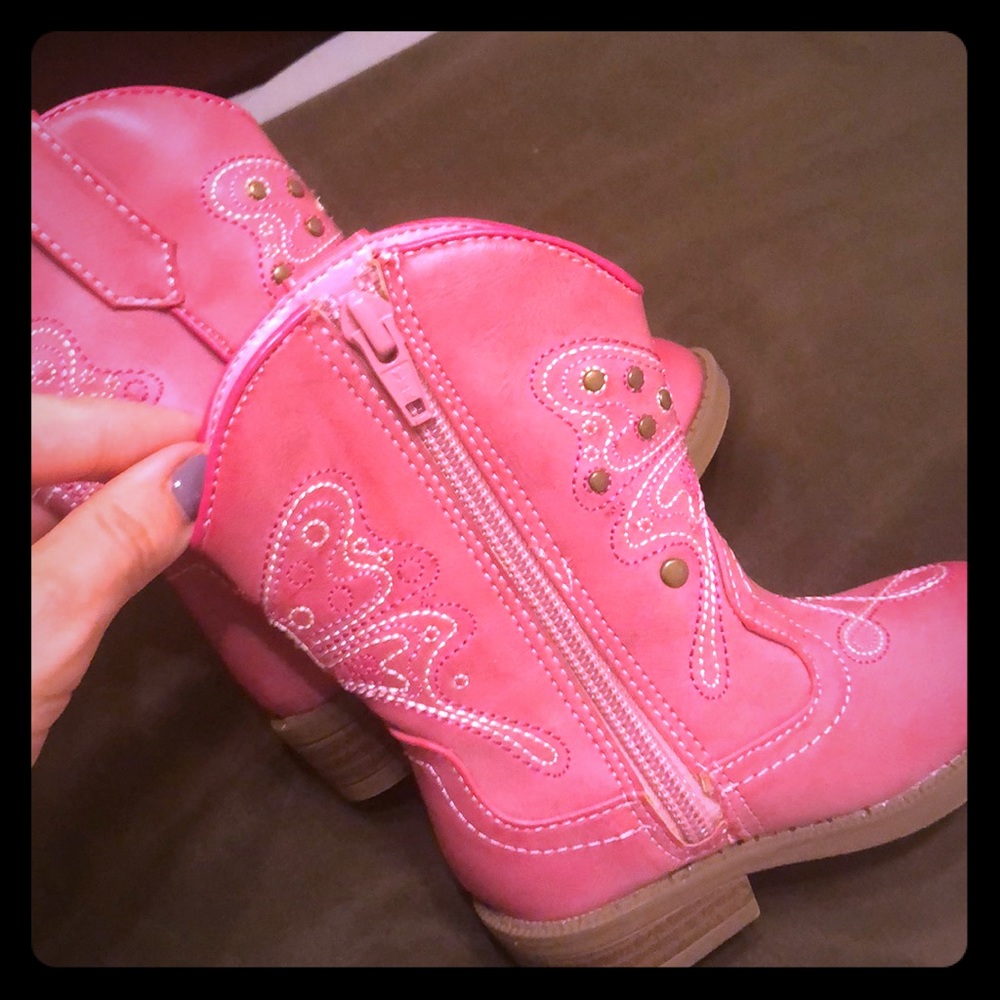 Pink cowboy boots